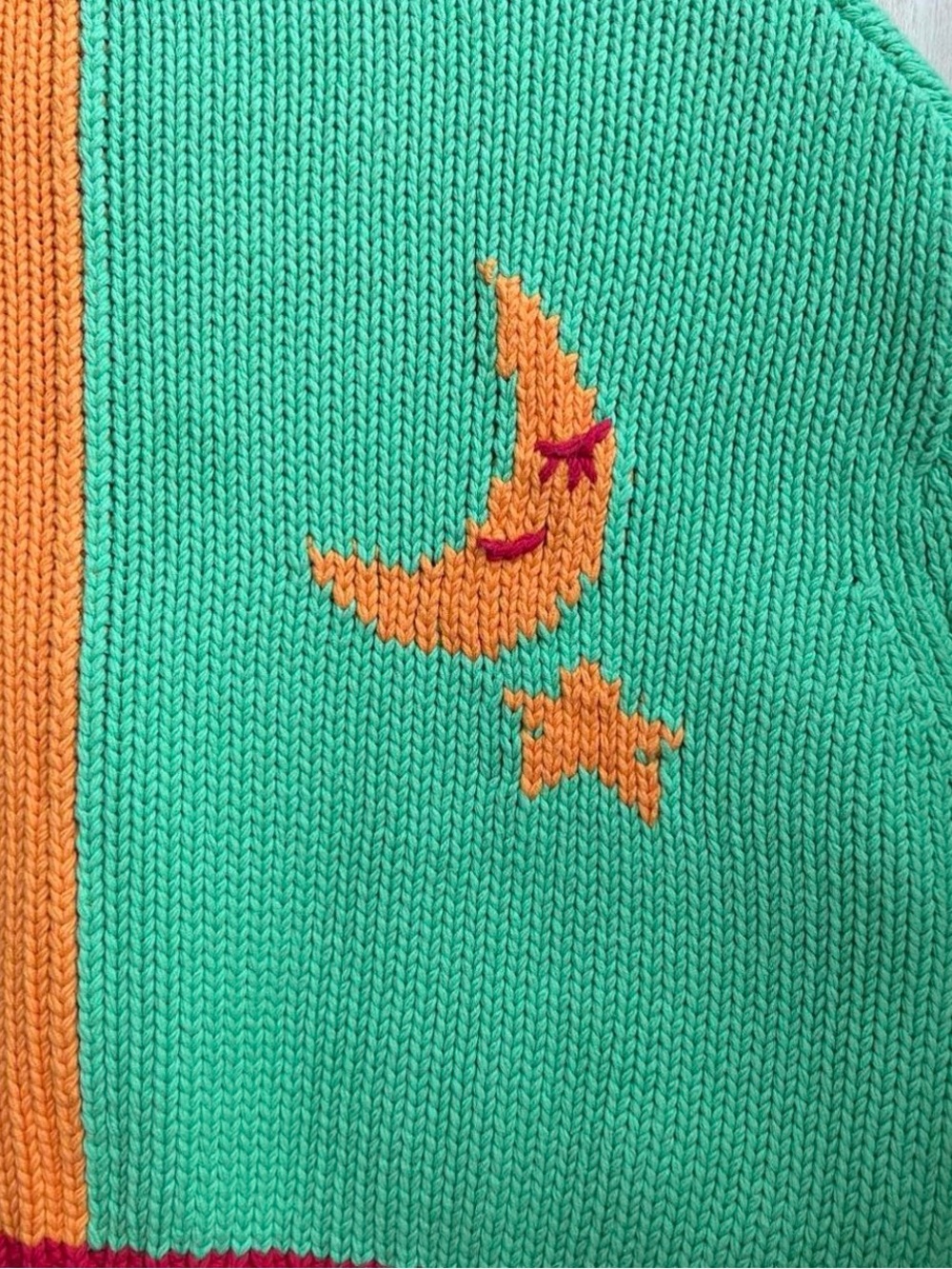 ZARA Colorblock Knit Cardigan in Green, Orange, Red, Pink and Yellow - Picture 8 of 8